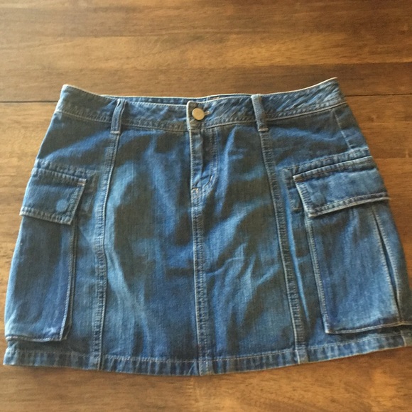 cargo jean skirt